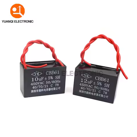 CBB61 Start capacitor 450V 1/1.2/1.5/1.8/2/2.5/3/3.5/4/4.5/5/6/7/8/10/12/15/16/18/20/25UF Fan Ceilin