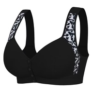Plus Size Bra 40-52 Cup C D E F G Big Size Wireless Bra Front Closure Push Up Seamless Bra Woman Spo