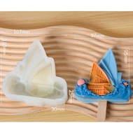 Silicone Mold Ice Cream Sydney Opera House 1 Piece 9.8*2 cm 80g 005073 Random Color Cannot Be Select