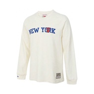 เสื้อสเวตเตอร์คอกลมไลฟ์สไตล์ New York Knicks 2024 Mitchell & Ness, เสื้อกันหนาวถักไม่มีฮู้ด FC8161-N