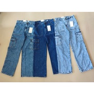 Ladies Denim Acid  six pocket cargo ready stoke 24-36