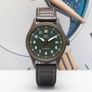 Iwc IWC Men's Watch Pilot Series 39 Diameter Bronze Material Date Display Green Disc Automatic Mechanical Watch IW326802