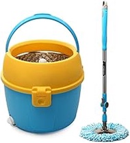 Mop Bucket Rotating Household Hands Free Washing and Drying Wet Dual Use Single Bucket Single Drive Automatic Wooden Floor Mop Anniversary