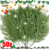 50/30/20/10Pcs Christmas Artificial Pine Branches - Xmas Fake Green Plants Pine Leaves - DIY Garland