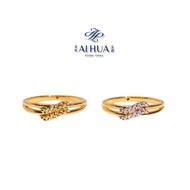 AIHUA Cincin Twin Current (5G) Cincin Emas 916 Ori