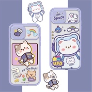 BEAR PRINTING SLIDE CASE oppo a15 a16 a1k a31 a37 a3s fp a54 a71 a9 a5 2020 f5 f9 A7 a5s a12 reno 5