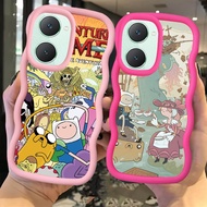 MERAH Z-4 Adventure Time Red Black Pink Case Casing for VIVO Y18E Y18i Y28 Y03 Y03t Y28E Y18 Y28S 5G