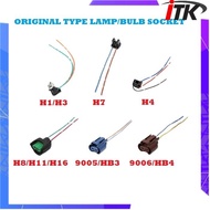 CAR HEADLIGHT ORIGINAL OEM TYPE BULB SOCKET ADAPTER WIRING HARNESS H1 H3 H7 H8 H11 9005 HB3 9006 HB4