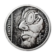 1915 Bison Version Silver Coin Silver Dollar American Blowable Silver Dollar Skull Coin Collection S