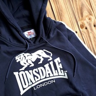 Jaket Sweater Hoodie Lonsdale Navy Premium Original