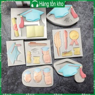 WIN Silicone Candy Mould Clay Molds Graduation Themed Shaped Cake Baking Accessories