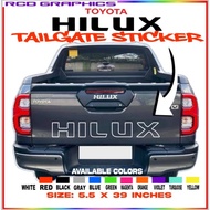 Toyota Hilux / Conquest / Hilux GR tailgate sticker decals HILUX OTLINE design TD