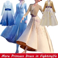 * 【FF】Anna Elsa Dress For Girls Carnival Christmas Birthday Party Cosplay Costume Kids Frozen 2 Fantasia Princess Dresses *