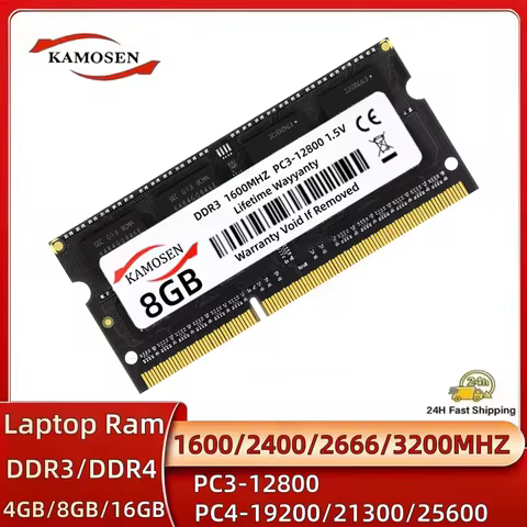 DDR3 DDR4 4GB 8GB 16GB Laptop Memory Ram PC4 1.2V 2133 2400 2666 3200Mhz PC3 1.5V 8500 10600 12800 N