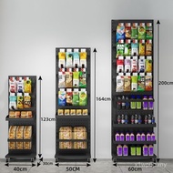 Supermarket Wheels Shelf Hook Convenience Store Display Rack Betel Nut Chewing Gum Beverage Multi-La