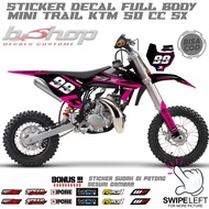 sticker decal full body mini trail ktm 50 cc 5 x motif 99 variasi banyak pilihan