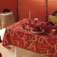 Tablecloth Wedding Ribbon Light Luxury Hotel Party Tablecloth Tablecloth Restaurant Red Tablecloth G