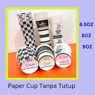 Paper cup 6.5oz 8oz 9oz without lid or lid coffee cup paper drinking container with heat-resistant p