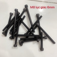 8mm hexagonal countersunk black screw, motorbike size 8li150 to 8li200(8mm 1 inch 5 to 2 inches)