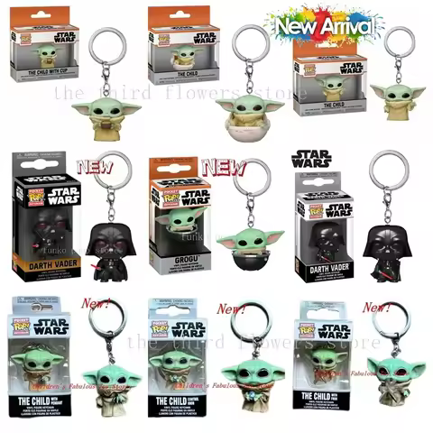 Funko Keychain Star Wars Mandalorian Stormtropper Darth Vader Yoda R2-D2 Chewbacca BOBA FETT IG-11 A