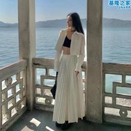 @原jar*一套600/小眾法式設計師系列百褶半身裙外套套裝
