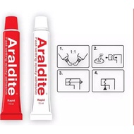 MERAH Special Price.. 5-minute Rapid Iron Epoxy Glue Araldite Red