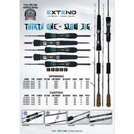 EXTEND SHARK THIRTY ONE 31 & 30, 1 PIECE JIGGING ROD SPINNING & BC