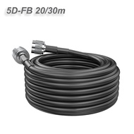 20m / 30m 5D-FB Low Loss Coaxial Cable Line 50ohm 50-5 Wire with 2pcs N-male Connectors Extension Co