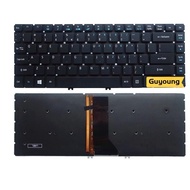 YJX US Keyboard For Acer ASPIRE R7 R7-572 R7-572G R7-571 R7-571G MS2317 Laptop English with Backligh