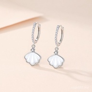 All-Match Diamond-Studded New Style Yibeizi Earrings Pure Silver Niche Female 2023 Earrings Light Lu