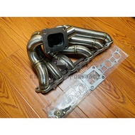 KUNGFU PERFORMANCE SS304 3mm Steam Pipe Top Mount Turbo T4 2JZ Manifold For 2JZ-GE 2JZ GE T4 Supra 2