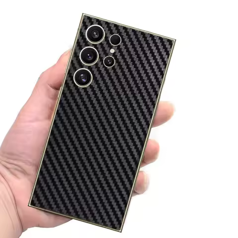 3D Carbon Fiber Skins Grain Film Wrap Phone Back Sticker For SAMSUNG Galaxy S25 S24 Ultra S23 Plus S