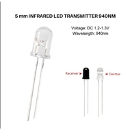LED Infrared (IR) Emitter or LED Infrared (IR) Receiver (5 mm , 940nm)