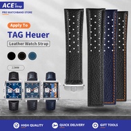 Apply To Tag Heuer 22mm Leather Watch Strap Matching Monaco CARRERA FORMULA 1 F1 AQUARACER