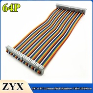 FC to FC 2.54mm Pitch IDC Color Flat Cable LED Screen Connection JTAG Download Line 20/100cm 64P Rai