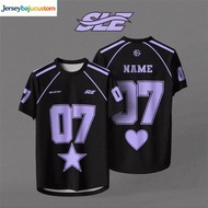 [Free Custom Name Number] Jersey HIPHOP PRINTED SHORT SLEEVE Short Sleeve COQUETTE RIBBON Coquette J