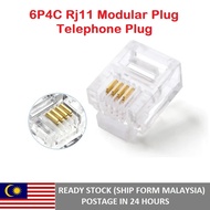 6P4C Rj11 Modular Plug Gold Plated Telephone Plug High Quality Telephone Connector 6P4C