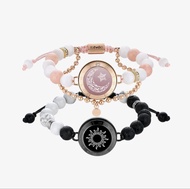 可議‼️totwoo情侶感應手鍊 日月款Sun & Moon Touch Bracelets with Phantasmal Beads (Black+Rose Gold)