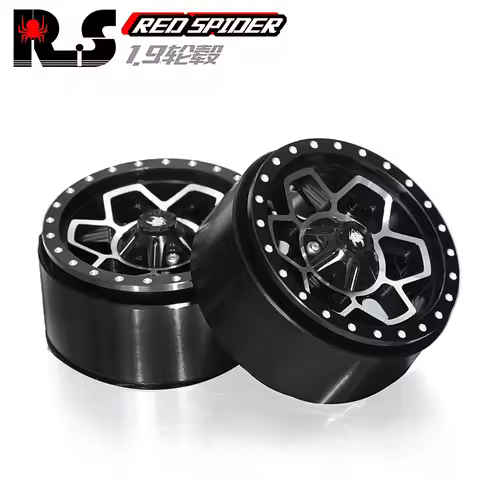 RED SPIDER 4Pcs 1.9 Beadlock Wheels Rims 12mm Hex for 1:10 RC Crawler Car Traxxas TRX4 Jimny Axial S