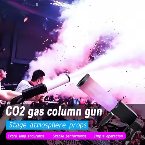 CO2 gas gun RGB LED handheld dry ice gun disco atmosphere gun bar stage atmosphere props nightclub s