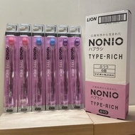 🇯🇵 NONIO TYPE-RICH 濃密護齦牙刷 (普通刷毛) 6支裝 除口氣 扁寬頭 Lion 獅王牌 日本製🇯🇵 Toothbrush 口腔健康 全面清潔 抗菌刷毛 舒適刷牙體驗 高效清潔力 減