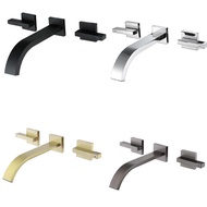 Black HIDEEP Copper Basin Faucet Hot and Cold In-Wall Faucet HI02016-2 Washbasin Concealed PHXR