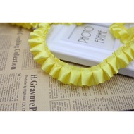 5m Satin Ruffle Pleated Gathered Lace Trim Polyester Multicolor Fluffy Dress Craft Sewing DIY Clothi