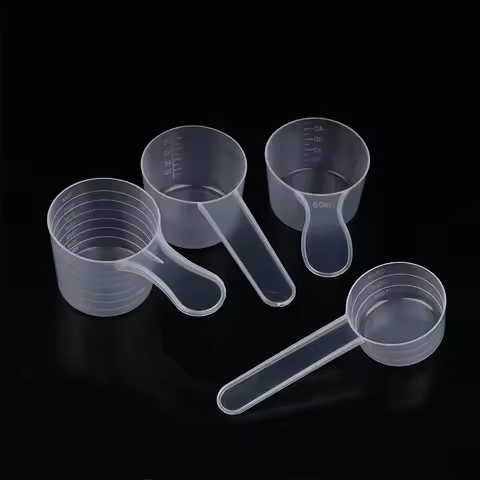 10Pcs Graduated Plastic Milk Powder Spoon 15/25/30/35g Kitchen Baking Measuring Scoop