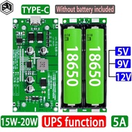 Modul Pengecas Lithium Type-C 15W 3A 18650 DC-DC Step Up Booster Pengecasan Pantas UPS Bekalan Kuasa