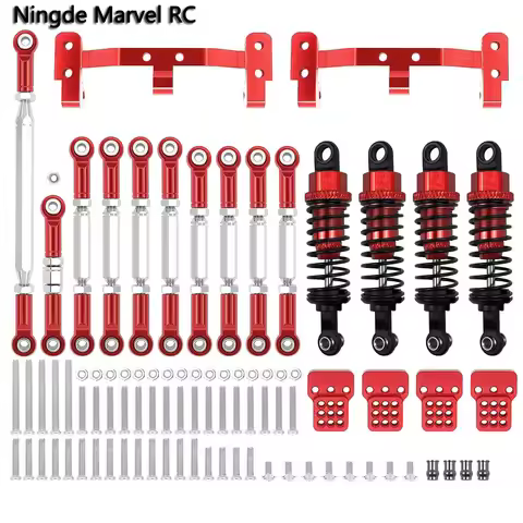 1 Set Metal Chassis Link Rod Tie Rod Mounting Bracket Shock Absorber Kit For MN D90 MN99S WPL C14 C2
