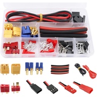 T-Plug EC3 XT60 Penyambung Lelaki Perempuan & Penyambung Servo Penyambung Lelaki Perempuan Kit Kabel