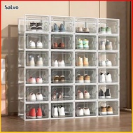 Salvo Magnetic Shoe Box Transparent Shoe Cabinet Shoe Rack Cabinet Rak Kasut Bertutup Foldable Shoe 