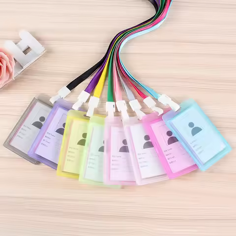 1pc Card Holder Student Bus Doctor Nurse Bussiness Case Cards Sleeve Badge Holder Id Holders with La