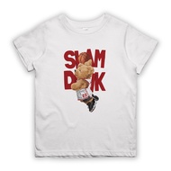 Bear Style Slam Dunk Kids t-shirt baju budak lelaki kizmoo kids clothing - 100% Cotton